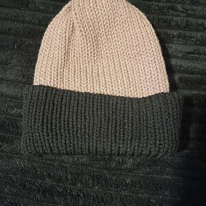 Pink and Black Knit Beanie